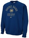 Notre Dame Fighting Irish adidas Navy Along The Seam Crewneck Sweatshirt
