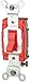 Leviton 1221-2R 20-Amp, 120/277-Volt, Toggle Single-Pole AC Quiet Switch, Extra Heavy Duty Spec Grade, Self Grounding, Red, Image