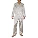 Buy Sleepwear - 2PC SLEEPWEAR SET: SILK COUTURE Mens Gorgeous Silk Pajama / Loungewear Set - Grey - Size: M-L