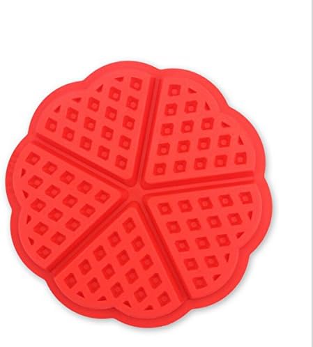 Pin Te Xin Silicone Mold Muffin Cake Cookie Chocolate Jelly Candy Baking Mould (Flower Waffle)
