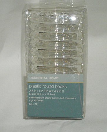 Clear Acrylic Round Shower Hooks