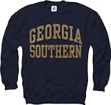 Georgia Southern Eagles Navy Arch Crewneck Sweatshirt