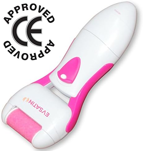 Callus Remover By EVSATIN - Splendid Corn and Callus Removal - Home Pedicure Shaver - Bonus Gift Free eBOOK - Best Foot and Heel File - Battery Operated - Great Foot Care Tool - 1 Year Guarantee