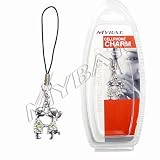 Boy Girl Kiss Cystal CZ Stone Cellphone Cell Phone Charm Carry On Holder Strap