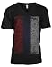 Big Russian Flag Mens V-neck T-shirt, Russia Pride Oversized Vintage Faded Flag Design Men's V-Neck Shirt