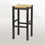 Review Linon Home Decor  / Rush Seat 24 Inch Backless Wood Counter Stools in Wenge Finish (Set of 2)