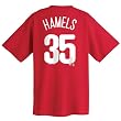 Cole Hamels Philadelphia Phillies Name and Number T-Shirt, Athletic Red