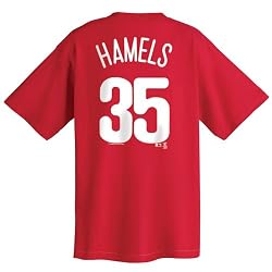 Cole Hamels Philadelphia Phillies Name and Number T-Shirt, Athletic Red