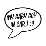 My baby boy in car カッティングステッカー ブラック 黒