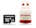 Transcend 8GB MicroSD/SDHC with USB Card Reader