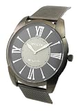 Invicta Men’s Slim Collection Gunmetal Ion-Plated Stainless Steel Mesh Watch #5338
