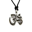 Hindu Om / Aum Symbol Pewter Pendant with Corded Necklace