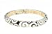 Bracelet - B165 - Bangle Style - Designer Inspired Stretch - Swirl Pattern ~ Silver Tone Metal