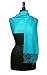 100% Pashmina Turquoise/Aqua Blue Shawl Wrap. Woman's Scarf.