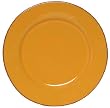 Terracotta Glazed Pottery Dark Wheat Yellow Charger 13.25"D