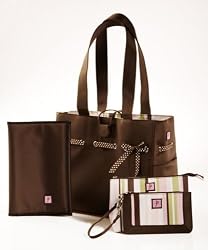 Jplizzy - Mocha Mint Tote Set And Diaper Bag