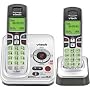Vtech DECT 6.0 White/Black Expandable 2-Handset Cordless Phone System with Digital Answering Device and Caller ID (CS6229-2)
