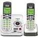 Vtech DECT 6.0 White/Black Expandable 2-Handset Cordless Phone System with Digital Answering Device and Caller ID (CS6229-2)