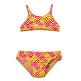Tidepools Swimwear - Girls Two Piece Swimsuit, Yellow, Pink