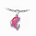 SCOUT Kinderschmuck, Collier 925 Sterling Silber,35 cm inkl. 4cm Verlängerung, Delfin handemailliert