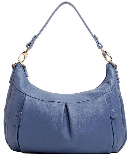Heshe New Casual Fashion Women's Genuine Leather Ruffled Tote Top Handle Handbag Cross Body Shoulder Bag Satchel for Summer