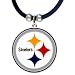 NFL Pittsburgh Steelers Rubber Cord Logo Necklace