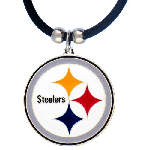 NFL Pittsburgh Steelers Rubber Cord Logo Necklace