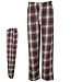 Title Check Pyjama Bottoms Mens Black/Ecru/Red Medium