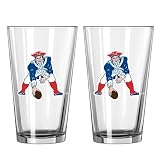 New England Patriots Boelter Pint Glasses (Set of 2 Glasses)