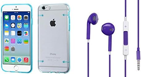 Combo pack MYBAT Transparent Clear/Transparent Blue Tentacles Gummy Cover for APPLE iPhone 6 And MYBAT Purple Stereo Handsfree (745) (with Package) for APPLE The new iPad APPLE iPhone 4S/4 APPLE iPad 2 APPLE iPod touch (4th generation) APPLE iPad APPLE iPod nano (6th generation) APPLE iPod shuffle (4th generation) APPLE iPhone 3GS/3G APPLE iPod touch (3rd generation) APPLE iPod nano (5th generation) APPLE iPhone 5S/5 APPLE iPod touch (5th generation) APPLE iPad Mini APPLE iPod nano (7th generati