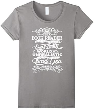 Women's I'm A Book Reader T Shirt Small Slate