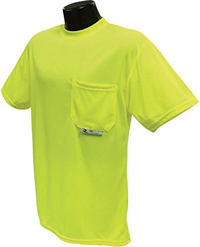 Radians RadWear Men's Non-Rated High Visibility Short Sleeve Safety T-Shirt with Max-Dri - Lime, Large, Model Number ST11-NPGS