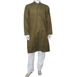 Fashion for Men - Cotton Apparel Kurta Pajama from India Size M Chest :40 (gkp545b)