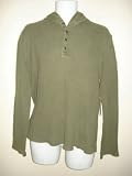 NSF Mens Abott Henley Hoodie Shirt in Fatigue