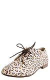 Sandy21 Suede Laced Newsboy Desert Flats LEOPARD
