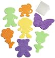 Perler Fuse Bead Pegboards 7-Pack-Boy/Girl/Bear/Monkey/Butterfly/2 Flowers