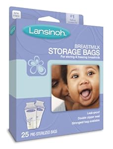 Lansinoh 20435 Breastmilk Storage Bags, 25-Count Boxes