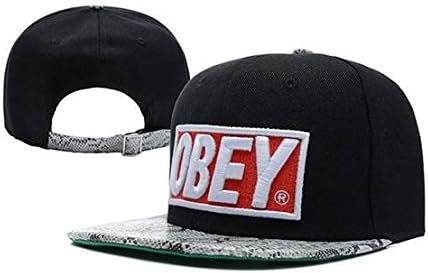 Obey Leopard Black Clean Up Snapback Cap Hat, One Size Fits All (For Adults)
