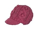 IMAGE OF San Diego Hat Company Cable Knit Visor Beanie Light Pink, 0-12 Months