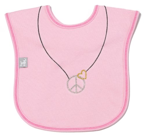 Frenchie Girls Fashion Jewelry Bib, Pink
