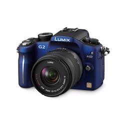 Panasonic Lumix DMC-G2KEG-A Systemkamera (12 Megapixel, LiveView) Geh�use blau inkl. Lumix G Vario Objektiv (14-42 mm)