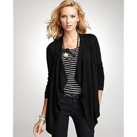 Buy Ann Taylor Ladies Black Open-Front Cardigan