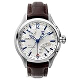 TX PERPETUAL CALENDAR 300 SERIES WATCH WHITE DIAL BROWN STRAP T3B801 by TX