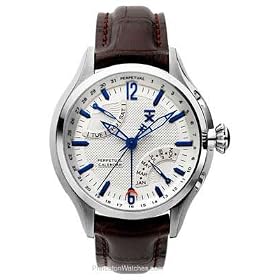 Click here to buy TX PERPETUAL CALENDAR 300 SERIES WATCH WHITE DIAL BROWN STRAP T3B801 by TX.