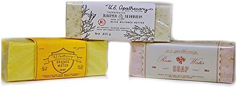 U.S. Apothecary Bar Soap Trio Sampler - Three 9 oz. Bars