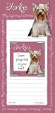 Yorkie Terrier Yorkshire Memo Pad Notebook and Magnet Picture Frame Set