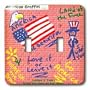 Rich Diesslins Famous People Places Books Cartoons - American Graffiti - Light Switch Covers - double toggle switch