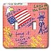 Londons Times Famous People Places Books Cartoons - American Graffiti - Light Switch Covers - double toggle switch