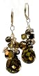 Khaki Teardrop Cluster Earrings