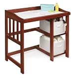 Cherry Changing Table with Desk Conversion